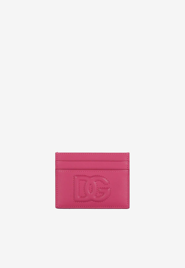 Dolce & Gabbana DG Logo Cardholder in Calf Leather Fuchsia BI0330 AG081 80441