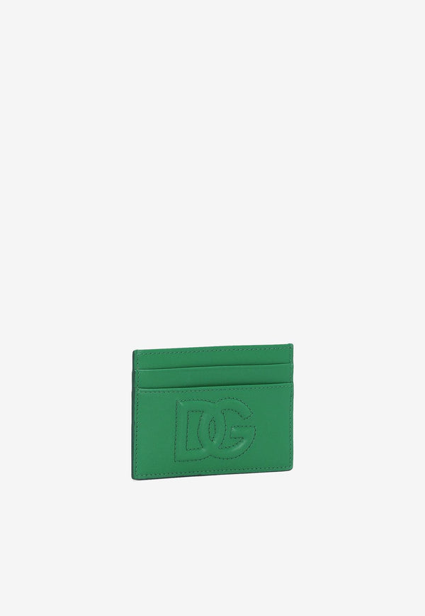 Dolce & Gabbana DG Logo Cardholder in Calf Leather Green BI0330 AG081 87192