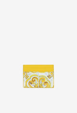 Dolce & Gabbana 3.5 Majolica Print Cardholder BI0330 AQ240 HG3OB Yellow