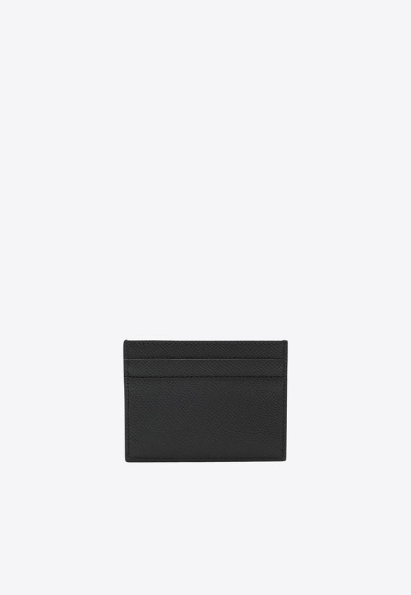 Dolce & Gabbana Logo Plaque Leather Cardholder Black BI0330A1001/S_DOLCE-80999