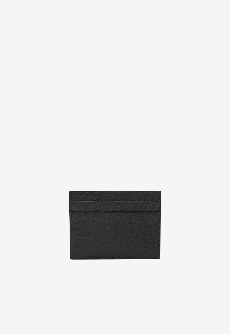 Dolce & Gabbana Logo Plaque Leather Cardholder Black BI0330A1001/S_DOLCE-80999