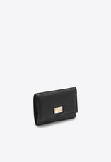 Dolce & Gabbana Logo Tri-Fold Leather Wallet BI0770A1001/N_DOLCE-80999 Black