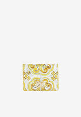 Dolce & Gabbana 3.5 Majolica Print Continental Wallet BI1211 AQ240 HG3OB Yellow