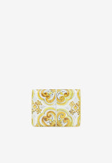 Dolce & Gabbana 3.5 Majolica Print Continental Wallet BI1211 AQ240 HG3OB Yellow