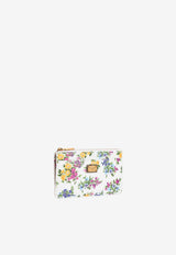 Dolce & Gabbana Floral Print Logo Plaque Zip Cardholder Multicolor BI1261 A3C24 HA5XL