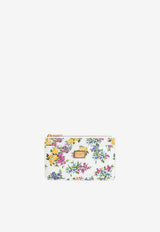 Dolce & Gabbana Floral Print Logo Plaque Zip Cardholder Multicolor BI1261 A3C24 HA5XL