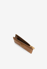 Dolce & Gabbana DG Torchon Logo Calfskin Cardholder Brown BI1261 AK274 8Z093