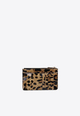 Dolce & Gabbana Leopard Print Zip Cardholder Wallets and Cardholders Color