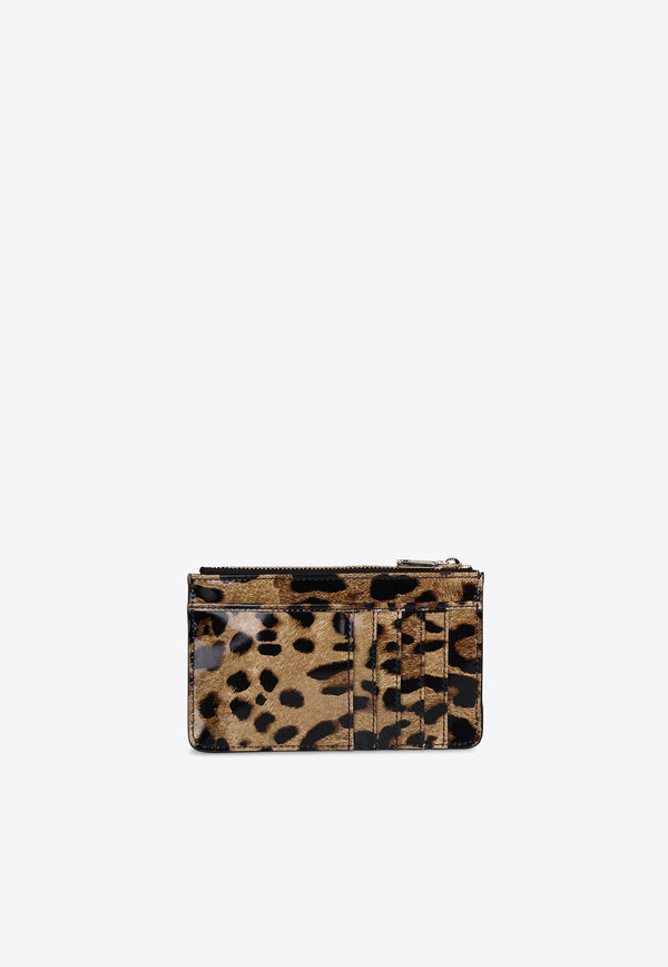 Dolce & Gabbana Leopard Print Zip Cardholder Wallets and Cardholders Color