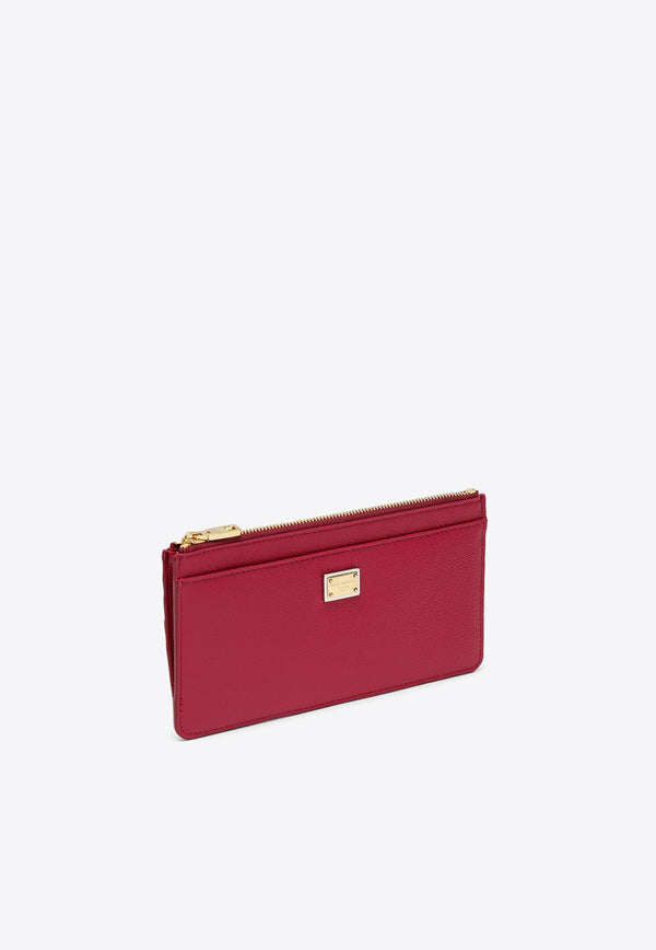 Dolce & Gabbana Large Dauphine Leather Zipped Cardholder BI1265A1001/O_DOLCE-8I484