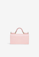 Dolce & Gabbana Dauphine Calfskin Top Handle bag Pink BI3280 A1001 8H402