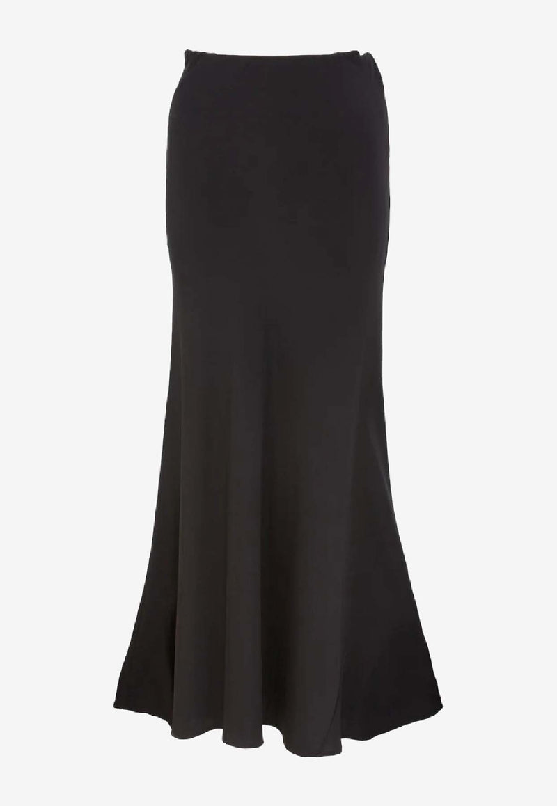 Paris Georgia Bias Half Slip Midi Skirt Black BIASS001-BLK_BLACK