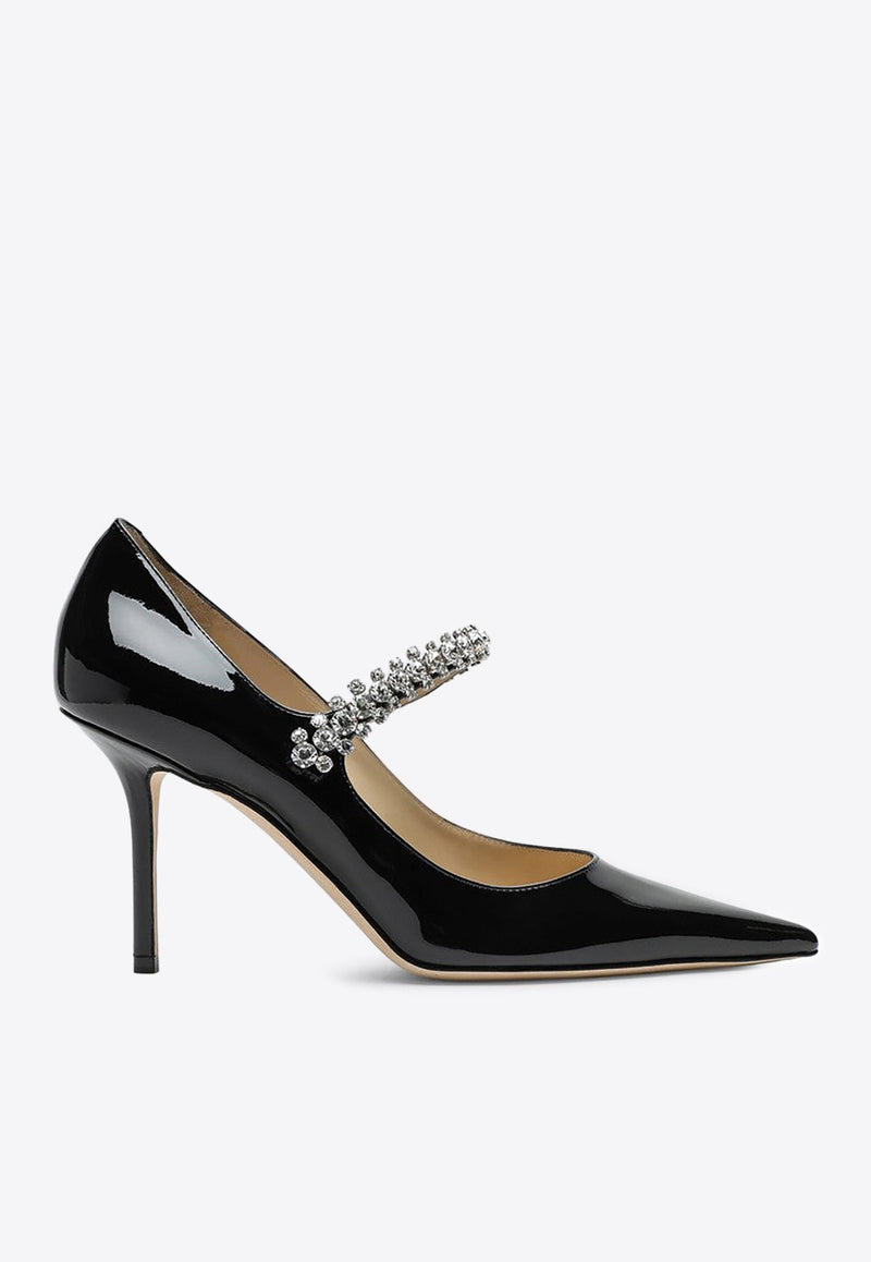 Jimmy Choo Bing 85 Pumps in Patent Leather BINGPUMP85PAT/P_JIMCH-BLK Black