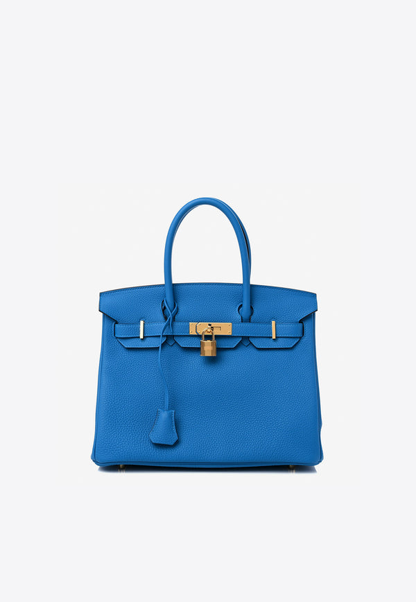 Hermès Birkin 30 in Bleu Zanzibar Togo Leather with Gold Hardware