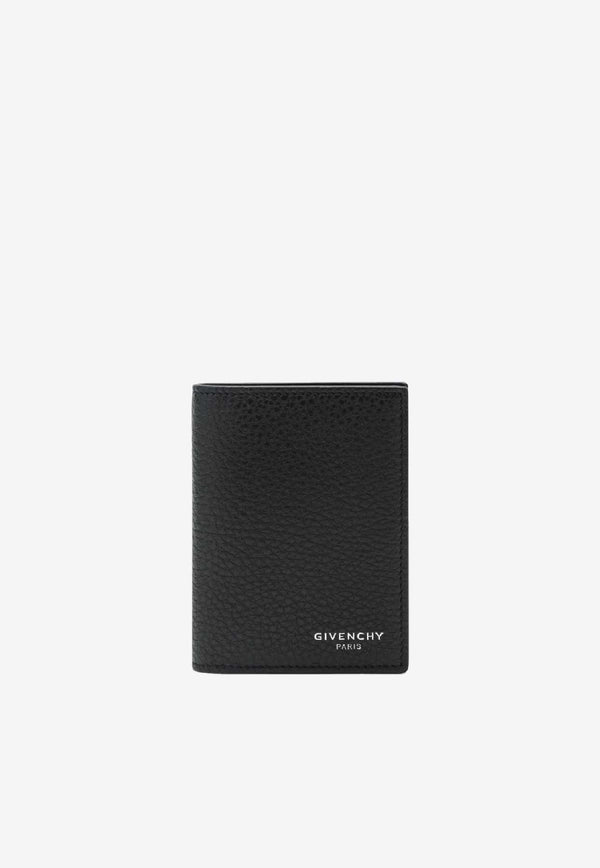 Givenchy Logo Stamp Grained Leather Wallet Black BK608MK213/S_GIV-001