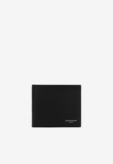 Givenchy Logo Stamp Leather Bi-Fold Wallet Black BK608NK213/R_GIV-001