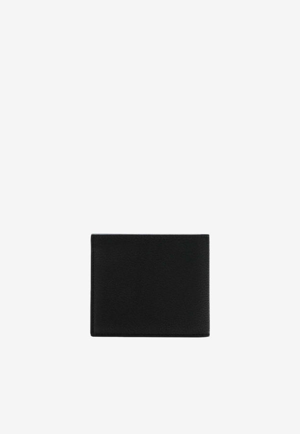 Givenchy Logo Stamp Leather Bi-Fold Wallet Black BK608NK213/S_GIV-001