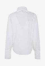 Patou Lavallière Button-Up Shirt White BL034-0017WHITE