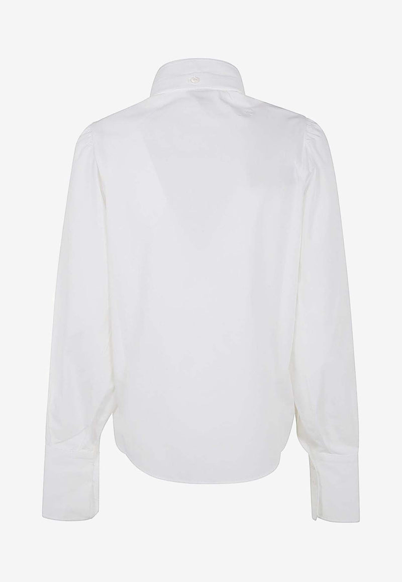 Patou Lavallière Button-Up Shirt White BL034-0017WHITE