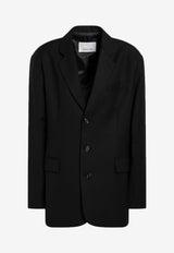 The Frankie Shop Gelso Single-Breasted Oversized Jacket Black BLFS11965LY/R_THE-100