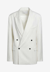 Double-Breasted Wool-Blend Blazer