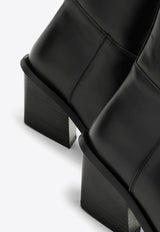 Gia Borghini Blondine 70 Knee-High Leather Boots BLON-LCAL5000LE/N_GIACT-BLK Black