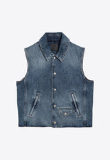 Givenchy Washed Denim Vest BM01795Y99/O_GIV-415 Blue