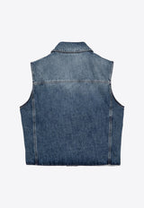 Givenchy Washed Denim Vest BM01795Y99/O_GIV-415 Blue