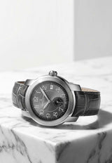 Baume & Mercier Capeland 39mm Stainless Steel and Leather Watch Silver BMC39SSLW_TH