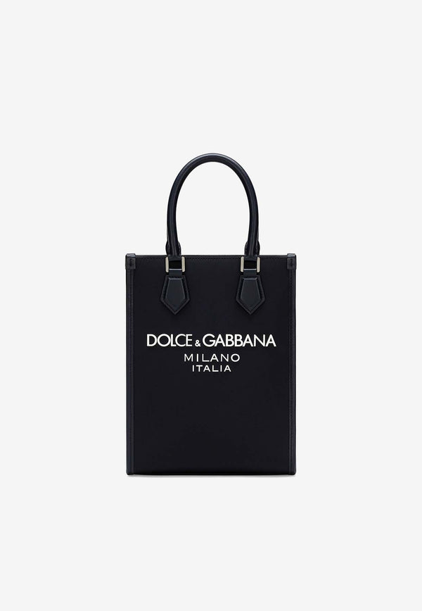 Dolce & Gabbana Small DG Milano Nylon Top Handle Bag Navy BM2123 AG182 8C653