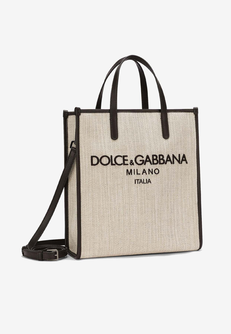 Dolce & Gabbana Small Logo Canvas Tote Bag BM2259 AN233 80718 Beige