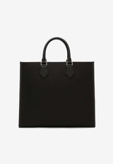 Dolce & Gabbana Large Rubberized Logo Top Handle Bag Black BM2271 AG182 8B956