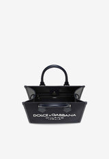 Dolce & Gabbana Small Rubberized Logo Top Handle Bag Navy BM2272 AG182 8C653