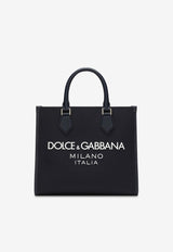Dolce & Gabbana Small Rubberized Logo Top Handle Bag Navy BM2272 AG182 8C653