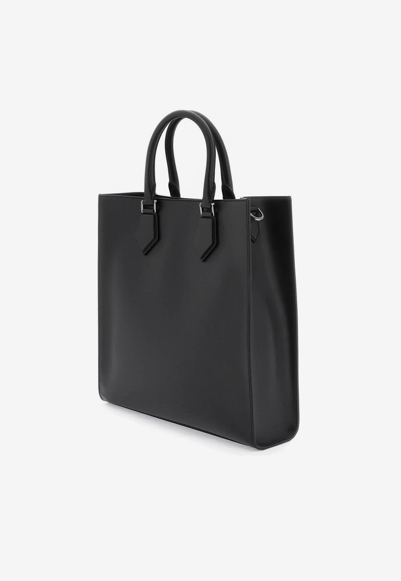 Dolce & Gabbana Logo-Embossed Top Handle Bag in Leather Black BM2273 AG218 80999