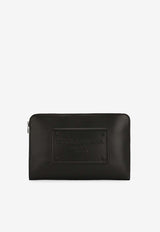 Dolce & Gabbana Large DG Milano Document Holder in Calf Leather Black BM2276 AG218 80999