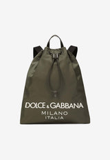 Dolce & Gabbana Logo Nylon Backpack BM2336 AG182 8N597 Green