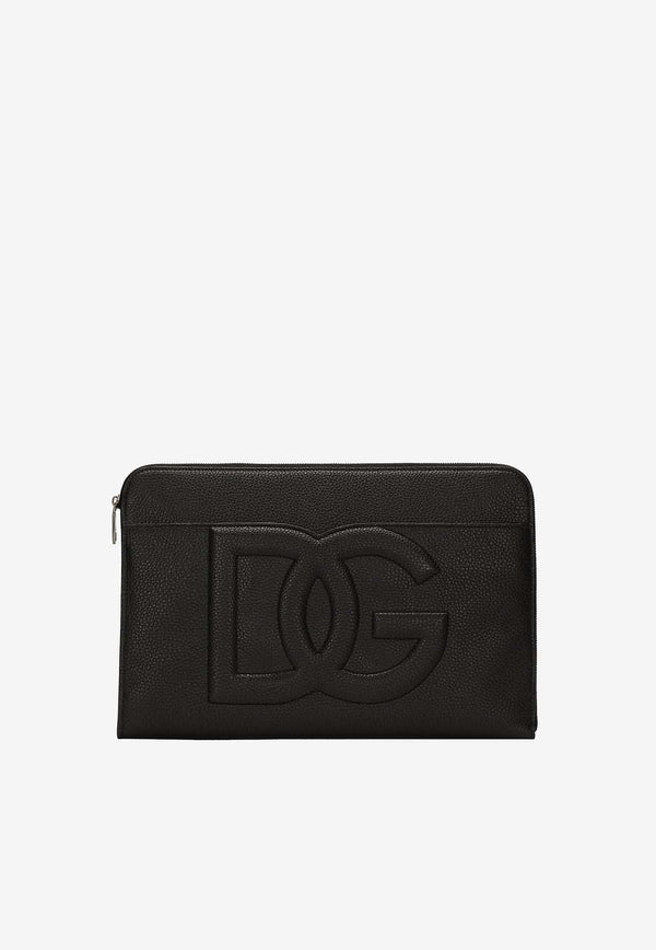 Dolce & Gabbana Large Leather Pouch BM2337 A8034 80999 Black