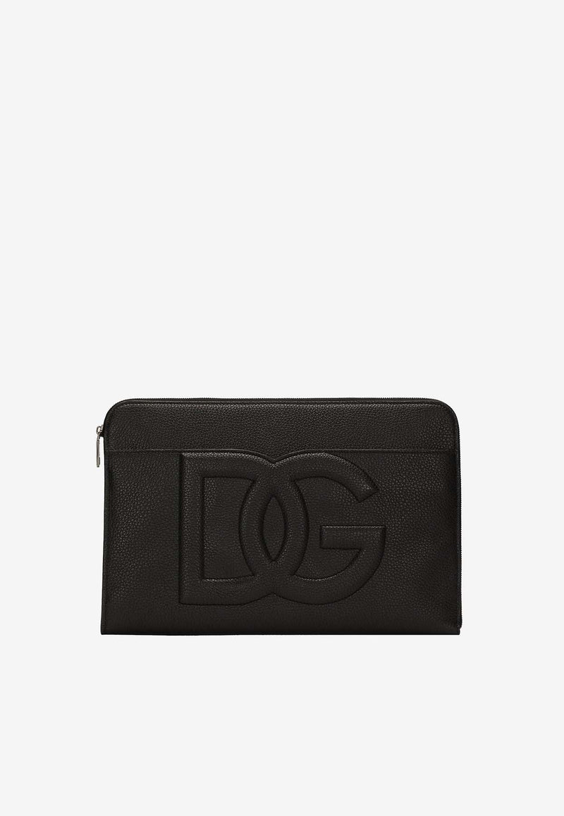 Dolce & Gabbana Large Leather Pouch BM2337 A8034 80999 Black