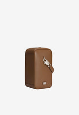 Dolce & Gabbana Lock Calfskin Pouch Bag Brown BM2449 A0370 8Z093