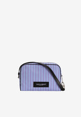 Dolce & Gabbana Striped Jacquard Pouch Bag Light Blue BM2500 A0390 8L879