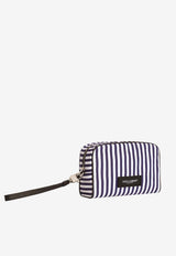 Dolce & Gabbana Logo Patch Striped Pouch Bag Purple BM2500 AY192 89951