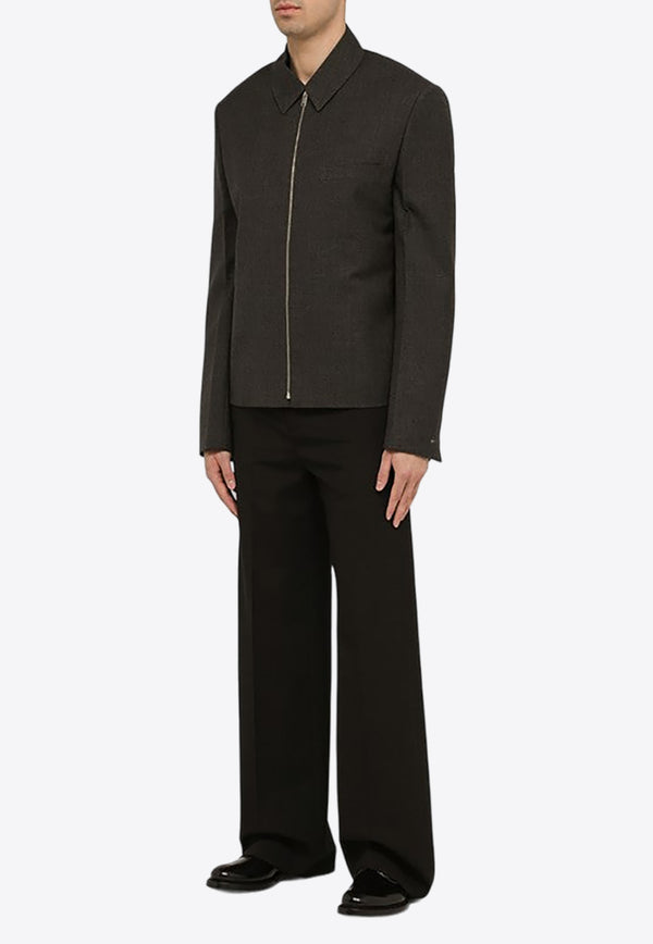 Givenchy Zip-Up Wool Jacket Gray BM30F314FU/O_GIV-067