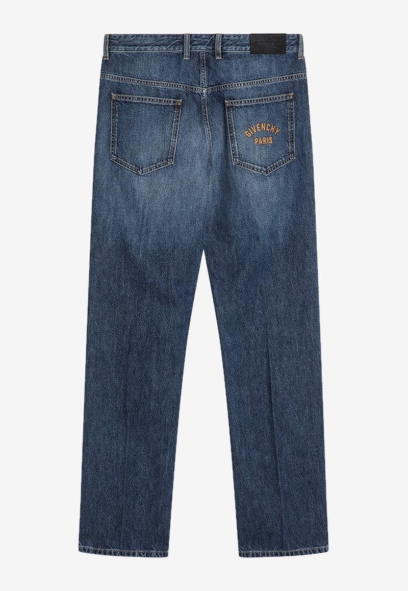 Givenchy Straight-Leg Washed Jeans Blue BM51MK516L/R_GIV-401