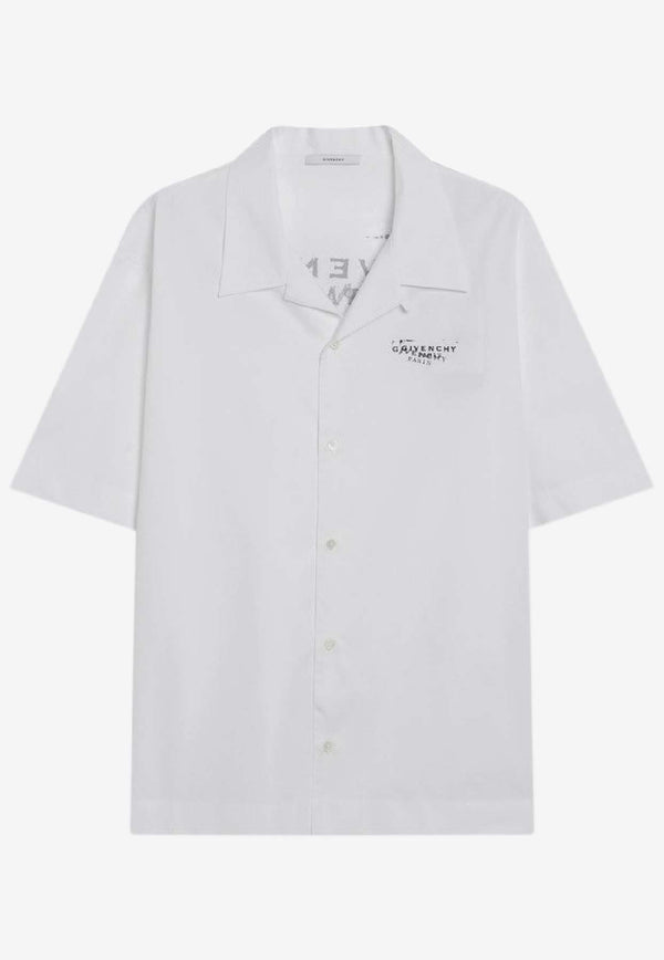 Givenchy Stamped Logo Print Shirt White BM618F1YJQ/S_GIV-100