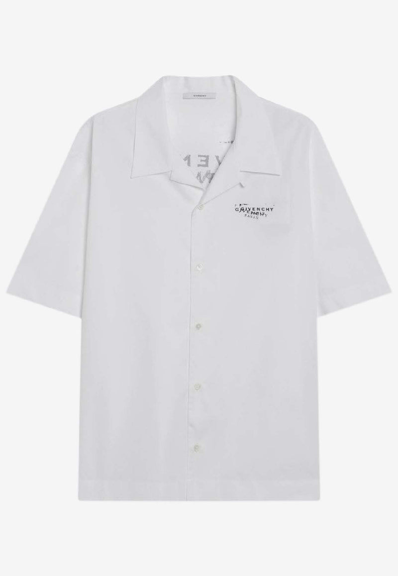 Givenchy Stamped Logo Print Shirt White BM618F1YJQ/S_GIV-100