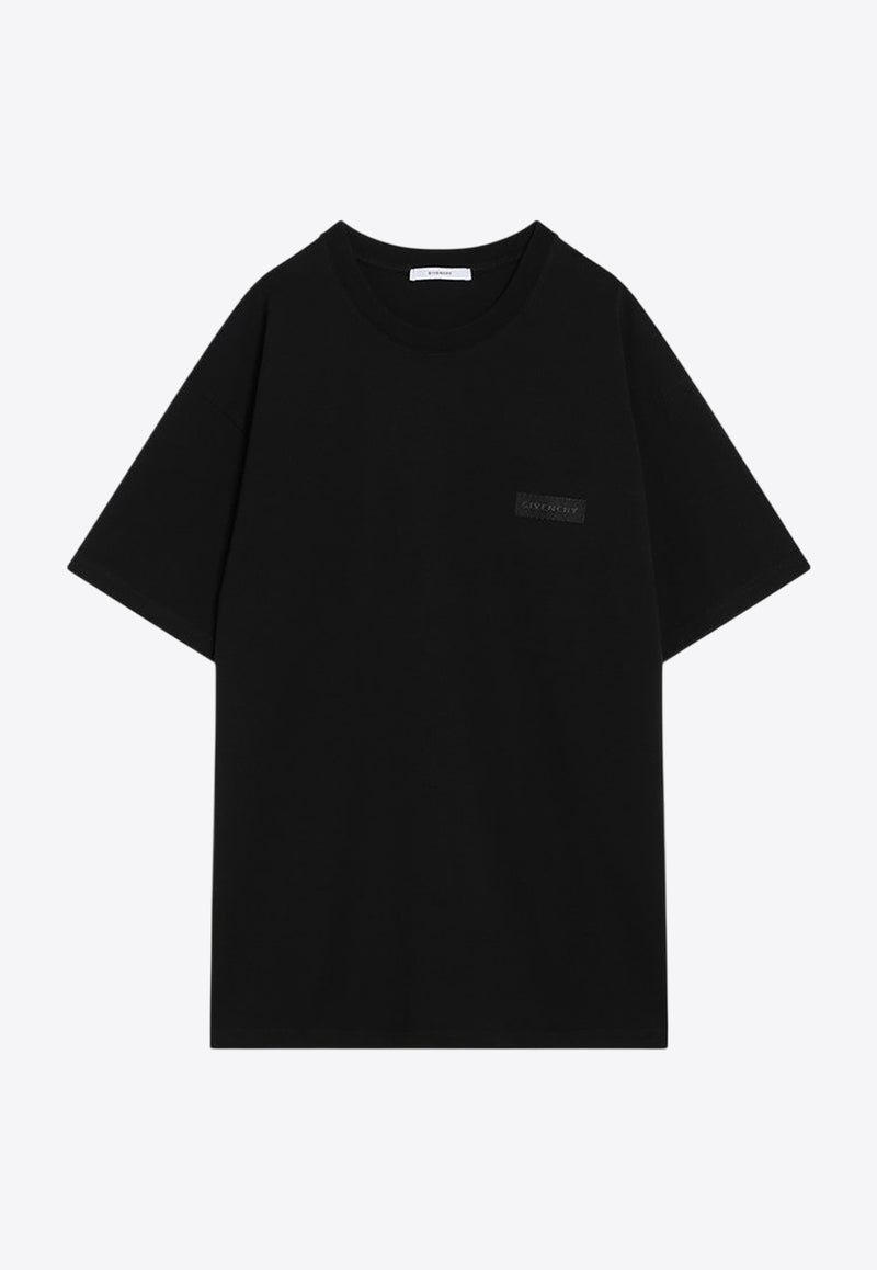 Givenchy Logo-Patch Short Sleeved Crewneck T-shirt Black BM71NK3YRP/R_GIV-001