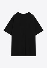 Givenchy Logo-Patch Short Sleeved Crewneck T-shirt Black BM71NK3YRP/R_GIV-001