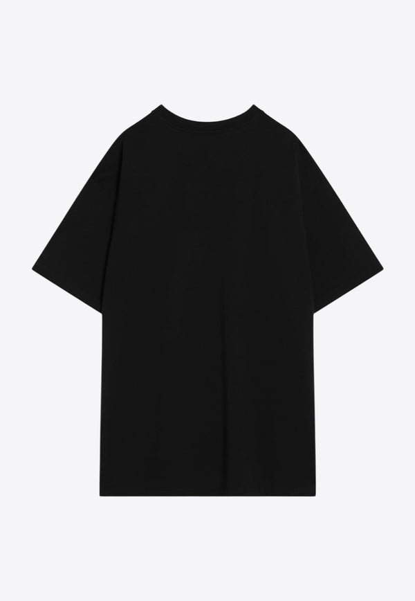 Givenchy Logo-Patch Short Sleeved Crewneck T-shirt Black BM71NK3YRP/R_GIV-001