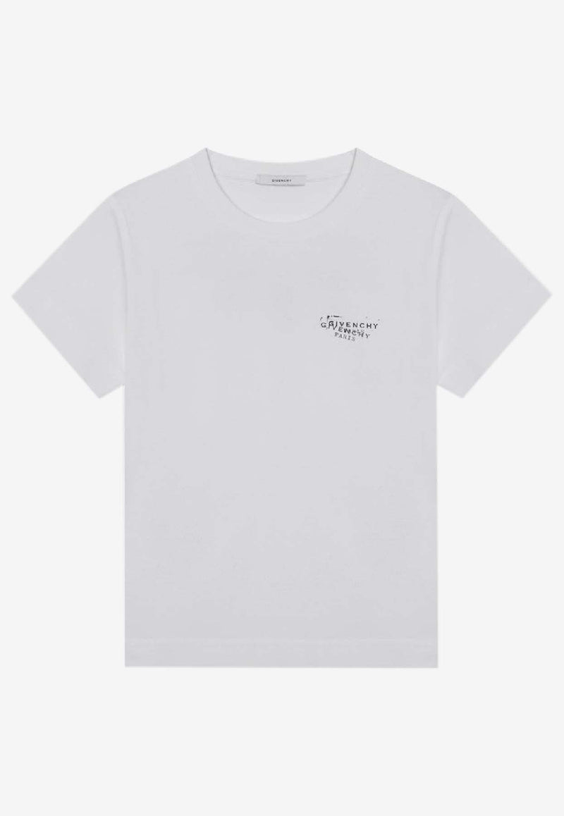 Givenchy Stamped Logo Print T-shirt White BM71NK3YSA/S_GIV-100